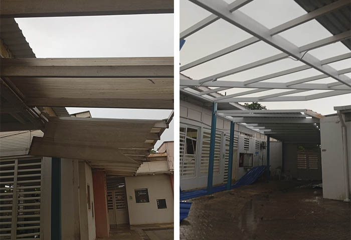 Fuertes lluvias provocaron caída de los techos del CDI ´Semillas de Esperanza´