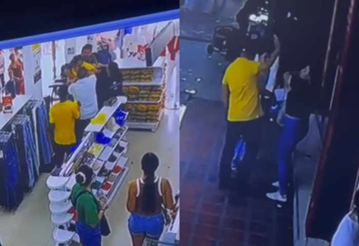 EN VIDEO: Expareja se fue a golpes por cuotas alimentarias