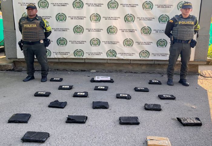 Incautaron 10 kilos de marihuana en vías del Magdalena