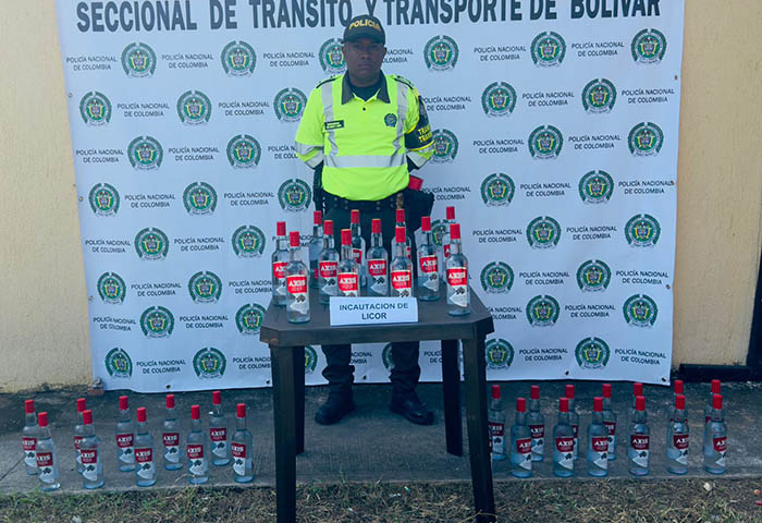 Incautaron licor de contrabando en la vía Cartagena–Barranquilla