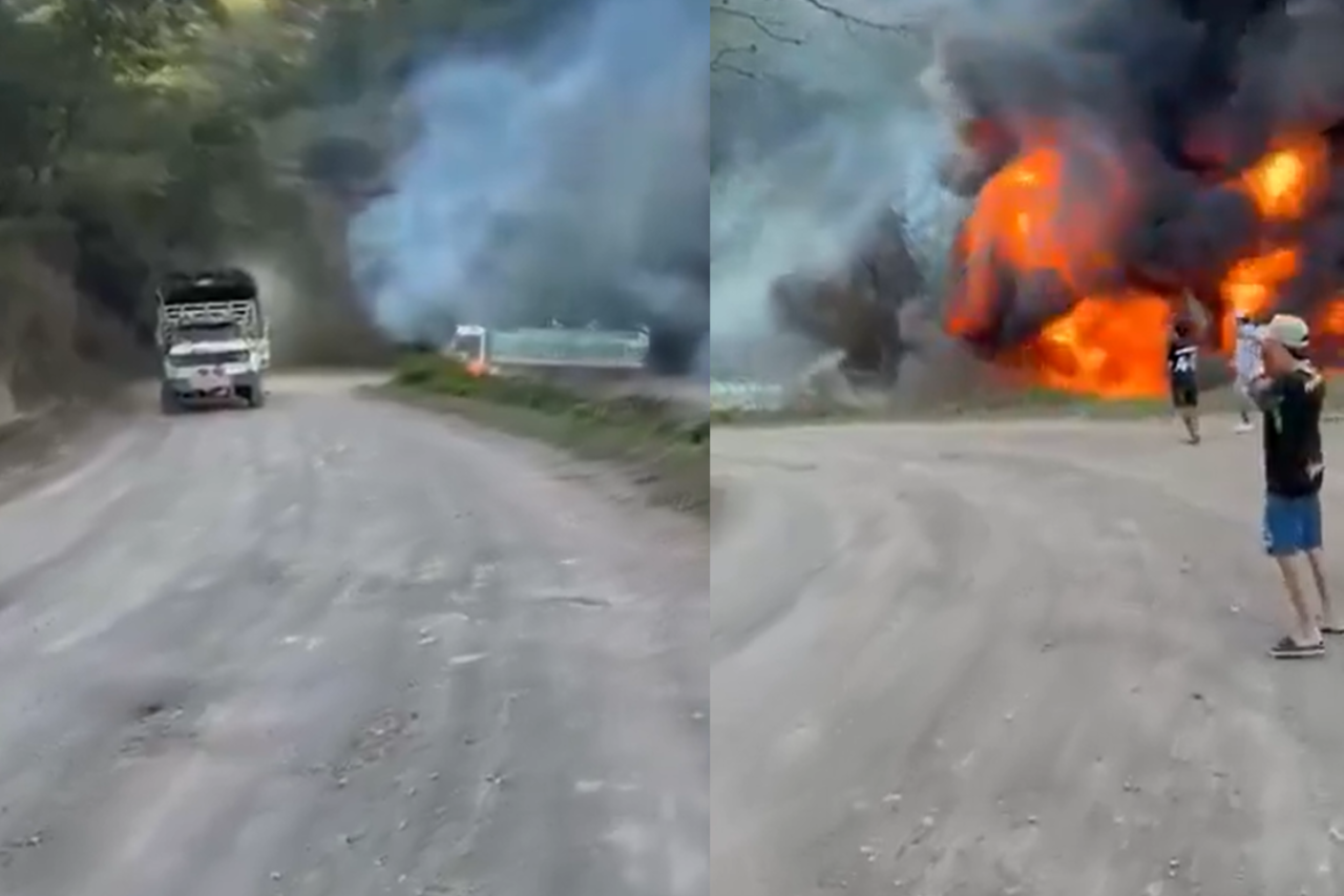 Dos vehículos que transportaban combustible fueron incinerados entre Norte de Santander y Cesar