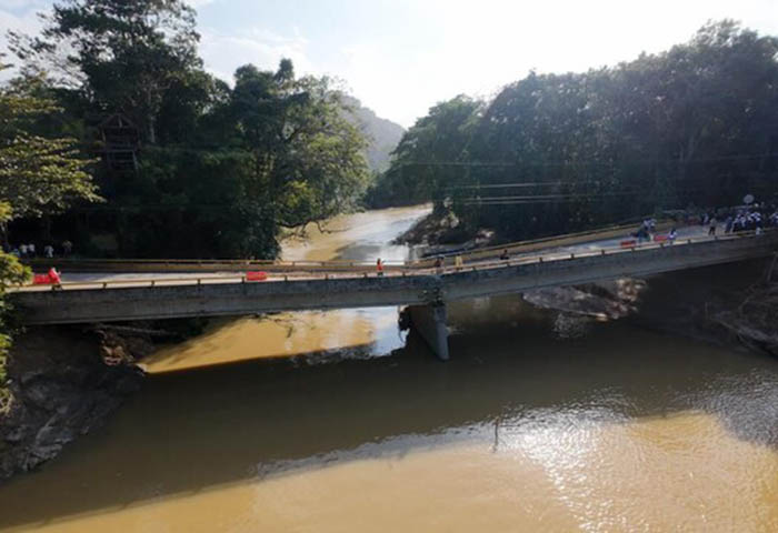 Instalarán puente militar tras colapso del viaducto en Mendihuaca