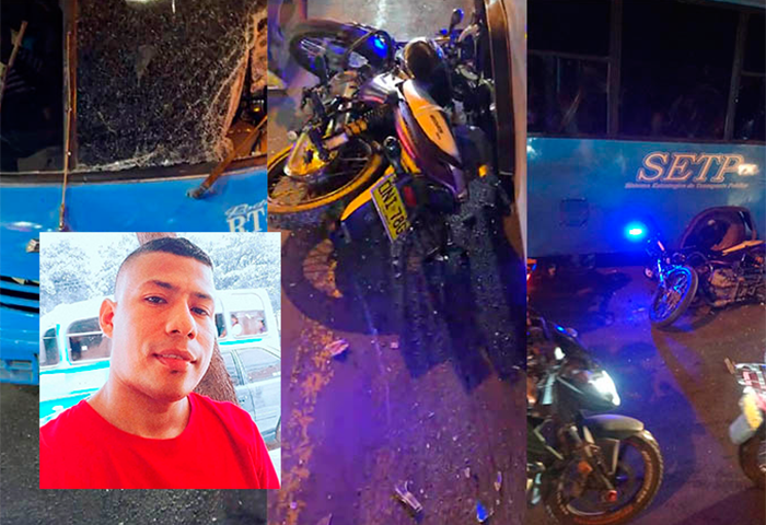 Motociclista se mató al chocar contra bus